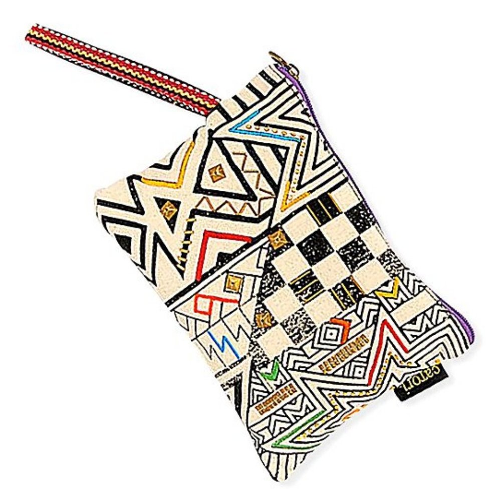 Black & White Stud Obsidian Wristlet  by Catori